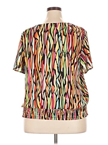 New York & Company Short Sleeve Blouse (view 2)
