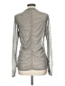 Zella Metallic Silver Long Sleeve Top Size L - photo 2