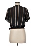 Xhilaration 100% Polyester Black Short Sleeve Blouse Size M - photo 2