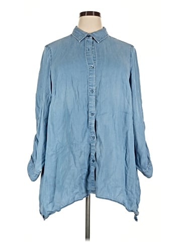 Zac & Rachel 3/4 Sleeve Button-Down Shirt (view 1)