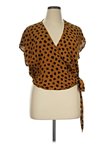 Madewell Sash-Tie Wrap Top in Painted Spots (view 1)