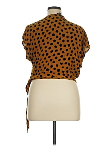 Madewell Sash-Tie Wrap Top in Painted Spots (view 2)