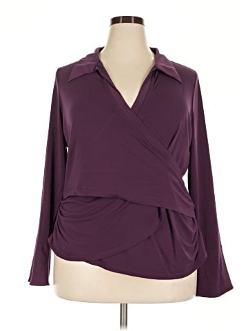 ELOQUII Long Sleeve Polo (view 1)