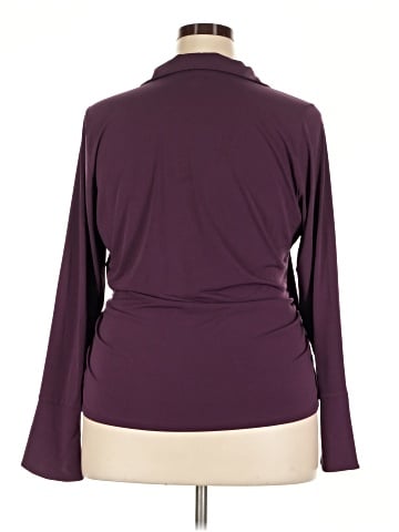 ELOQUII Long Sleeve Polo (view 2)