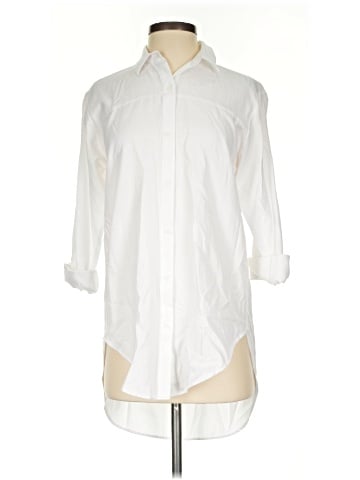 Zara Basic 3/4 Sleeve Button-Down Shirt (view 1)