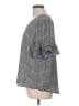 Worthington 100% Polyester Gray Short Sleeve Blouse Size L - photo 5