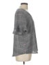 Worthington 100% Polyester Gray Short Sleeve Blouse Size L - photo 4