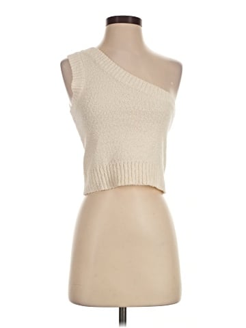 Madewell Textural-Knit One-Shoulder Sweater Tank (view 1)