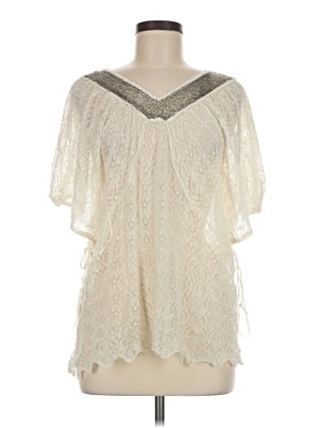 Knitted & Knotted Short Sleeve Blouse (view 1)