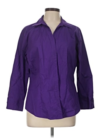Riders by Lee 3/4 Sleeve Button-Down Shirt (view 1)