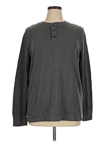 St. John's Bay Long Sleeve Henley (view 1)