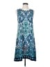 Max Studio Paisley Blue Casual Dress Size S - photo 1