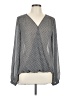 Max Studio 100% Polyester Gray Long Sleeve Blouse Size L - photo 1