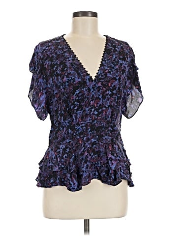 Rebecca Taylor Short Sleeve Silk Top (view 1)