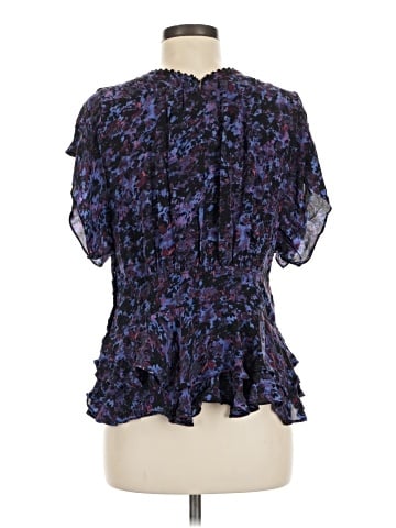 Rebecca Taylor Short Sleeve Silk Top (view 2)