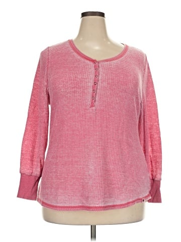 Seven7 Long Sleeve Henley (view 1)
