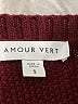 Amour Vert 100% Wool Burgundy Wool Pullover Sweater Size S - photo 7