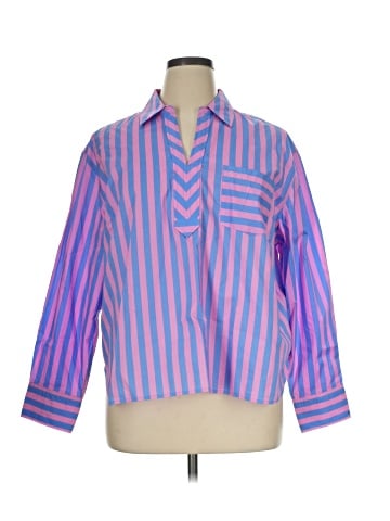 Talbots 3/4 Sleeve Button-Down Shirt (view 1)