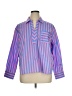 Talbots Stripes Pink 3/4 Sleeve Button-Down Shirt Size XL - photo 1