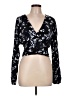 Dynamite 100% Rayon Black Long Sleeve Blouse Size L - photo 1