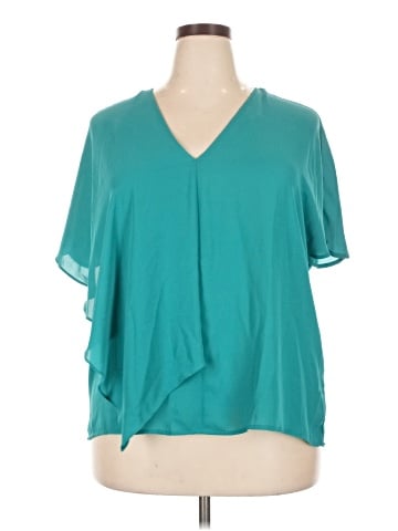 Worthington Short Sleeve Blouse (view 1)