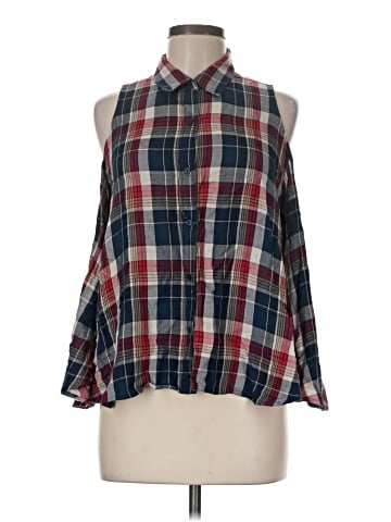 Express Sleeveless Button-Down Shirt (view 1)