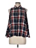 Express Plaid Burgundy Sleeveless Button-Down Shirt Size M - photo 1