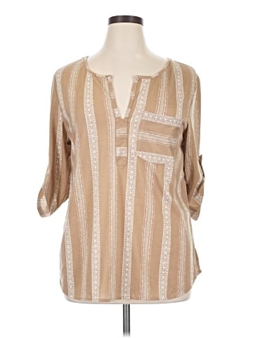 Eden & Olivia Long Sleeve Henley (view 1)