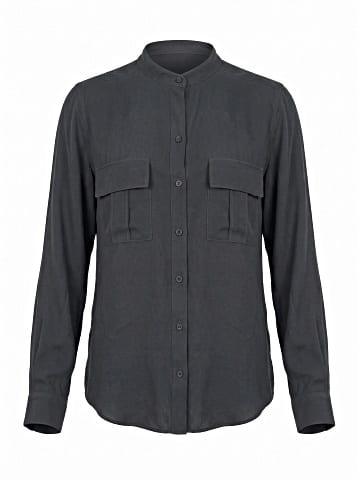 BCBGMAXAZRIA Long Sleeve Silk Top (view 1)
