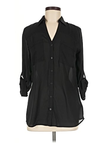 Express 3/4 Sleeve Button-Down Shirt (view 1)