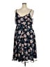 Torrid Floral Blue Casual Dress Size 2X Plus (2) - photo 2