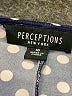 Perceptions Polka Dots Blue Casual Dress Size 16 - photo 7