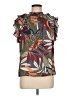 DR2 100% Polyester Brown Sleeveless Blouse Size M - photo 1