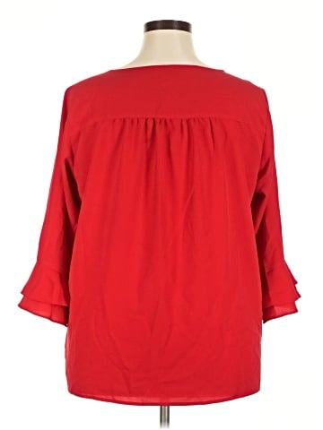 Lands' End 3/4 Sleeve Blouse (view 2)