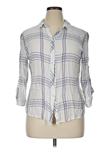 Hester & Orchard 3/4 Sleeve Button-Down Shirt (view 1)