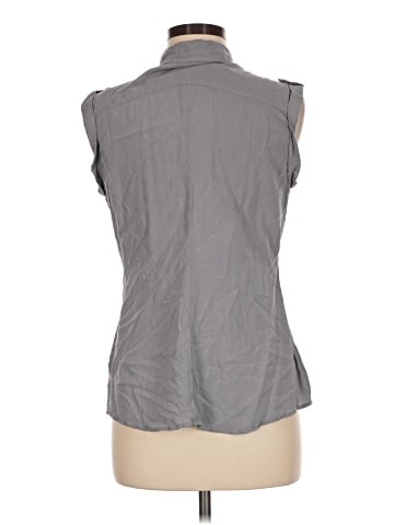 Express Sleeveless Button-Down Shirt (view 2)