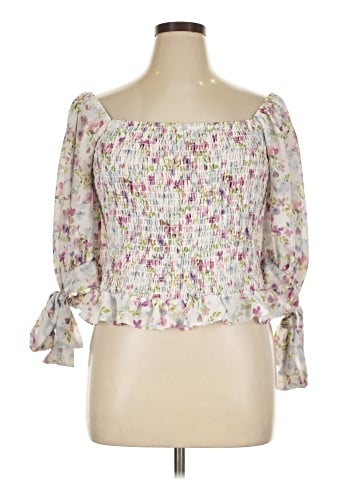 FASHION TO FIGURE 3/4 Sleeve Blouse (view 1)