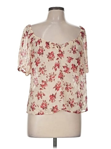 Paige Short Sleeve Silk Top (view 1)