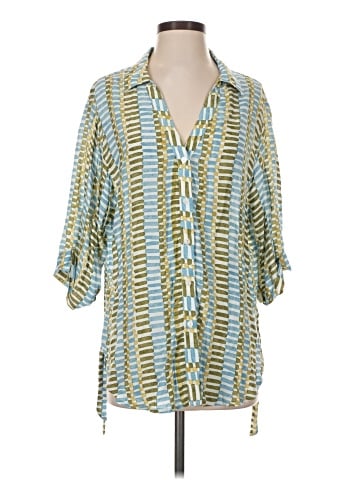 Dress Forum 3/4 Sleeve Button-Down Shirt (view 1)