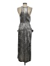 BCBGeneration Metallic Silver Cocktail Dress Size S - photo 2