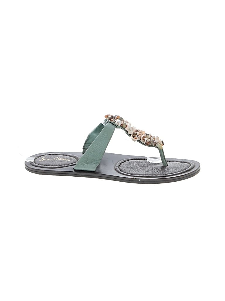 Pre-owned Sam Edelman Flip Flops In Green
