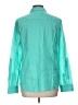 Talbots Polka Dots Teal Long Sleeve Button-Down Shirt Size L - photo 2