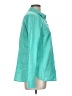 Talbots Polka Dots Teal Long Sleeve Button-Down Shirt Size L - photo 4