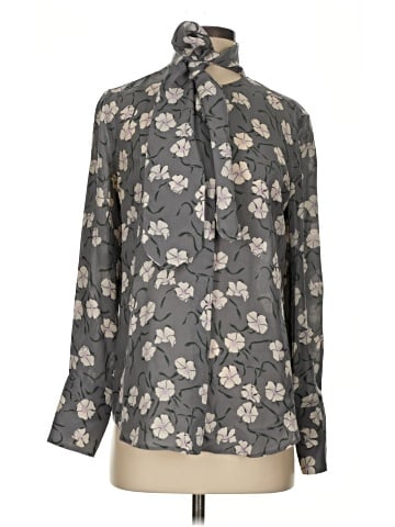 Equipment Long Sleeve Silk Top (view 1)