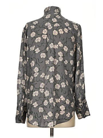 Equipment Long Sleeve Silk Top (view 2)