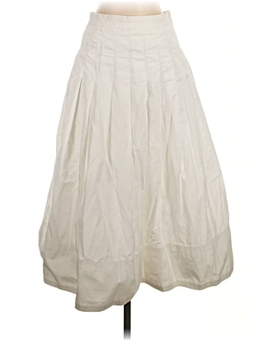 Madewell Pleated Midi Skirt in Cotton Poplin (view 1)