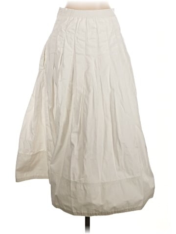 Madewell Pleated Midi Skirt in Cotton Poplin (view 2)