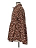 Umgee Floral Brown Long Sleeve Blouse Size M - photo 5