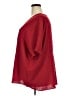 Assorted Brands 100% Polyester Solid Red Burgundy Short Sleeve Blouse Size XXL - photo 5