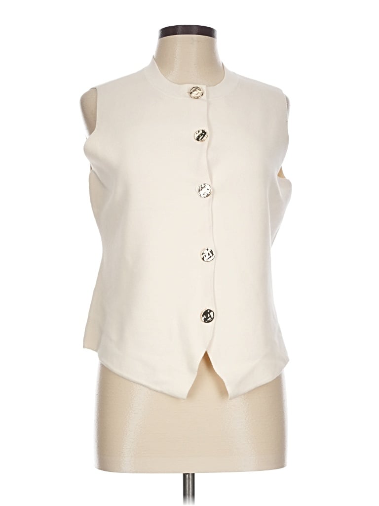 Pre-owned Ann Taylor Loft Cardigan Sweater In Ivory